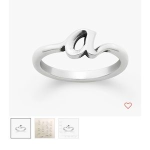 James Avery script initial ring